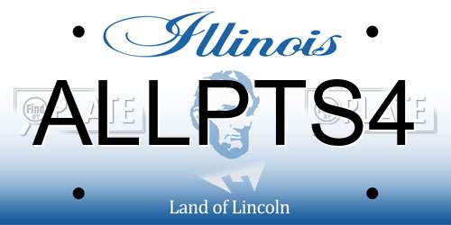 ALLPTS4 Illinois License Plate