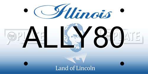 ALLY80 Illinois License Plate