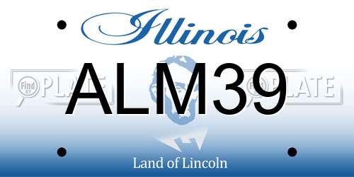 ALM39 Illinois License Plate