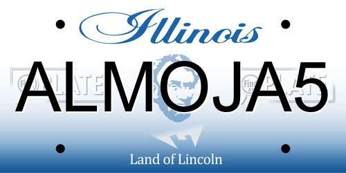 ALMOJA5 Illinois License Plate