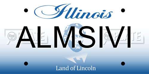 ALMSIVI Illinois License Plate