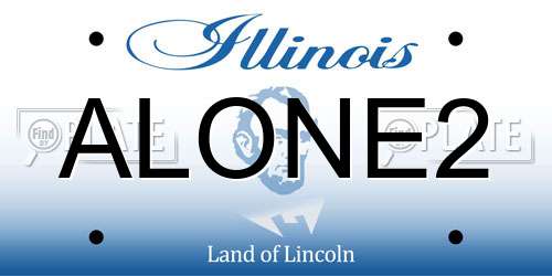 ALONE2 Illinois License Plate