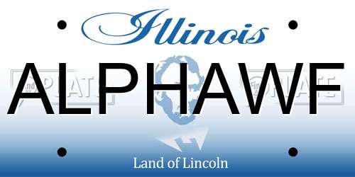 ALPHAWF Illinois License Plate