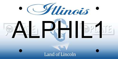ALPHIL1 Illinois License Plate