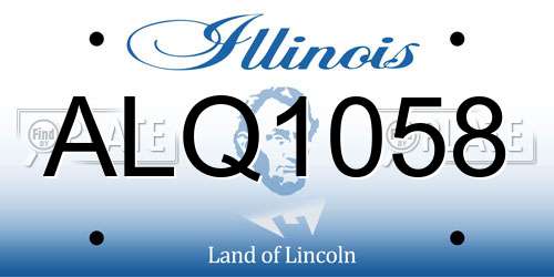 ALQ1058 Illinois License Plate