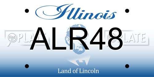 ALR48 Illinois License Plate