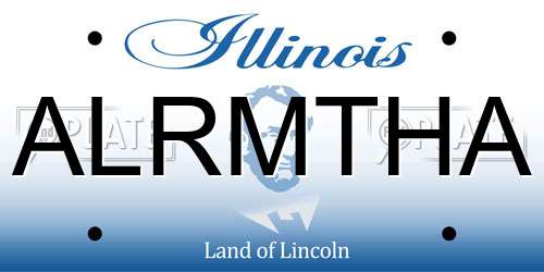 ALRMTHA Illinois License Plate