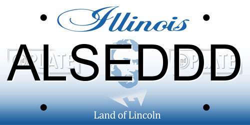 ALSEDDD Illinois License Plate