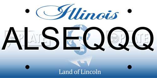 ALSEQQQ Illinois License Plate