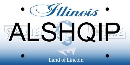 ALSHQIP Illinois License Plate