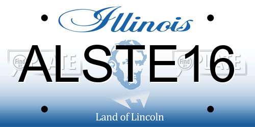 ALSTE16 Illinois License Plate