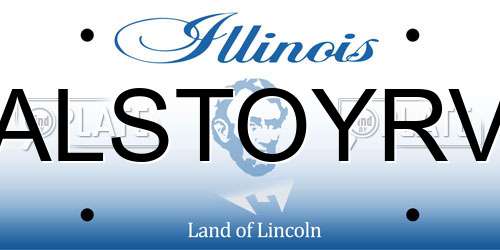 ALSTOYRV Illinois License Plate