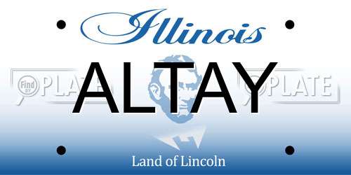 ALTAY Illinois License Plate