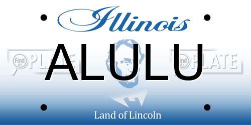 ALULU Illinois License Plate