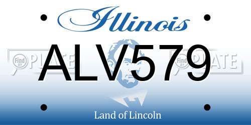 ALV579 Illinois License Plate