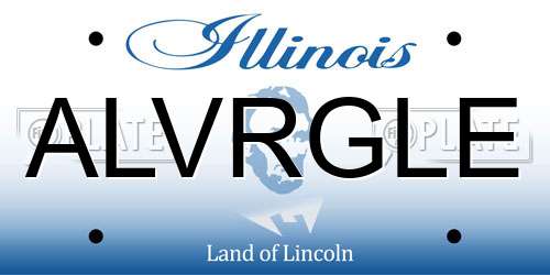 ALVRGLE Illinois License Plate