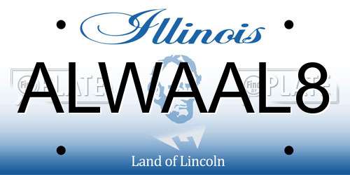 ALWAAL8 Illinois License Plate