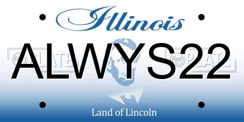ALWYS22 Illinois License Plate