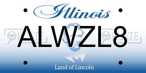 ALWZL8 Illinois License Plate