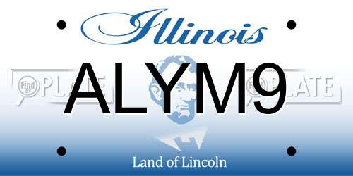 ALYM9 Illinois License Plate