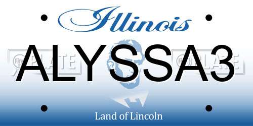 ALYSSA3 Illinois License Plate