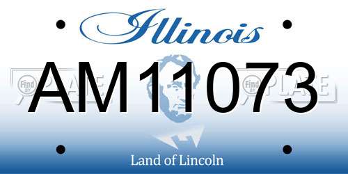AM11073 Illinois License Plate