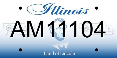 AM11104 Illinois License Plate