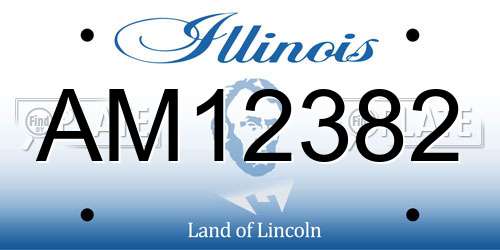 AM12382 Illinois License Plate
