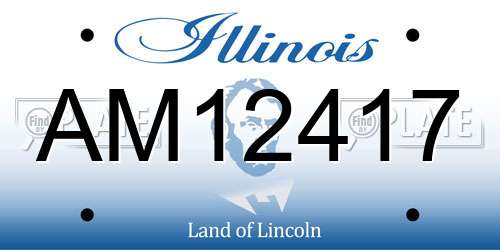 AM12417 Illinois License Plate
