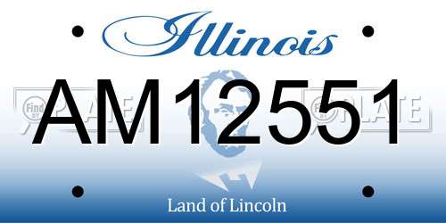 AM12551 Illinois License Plate