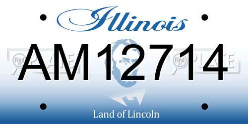 AM12714 Illinois License Plate