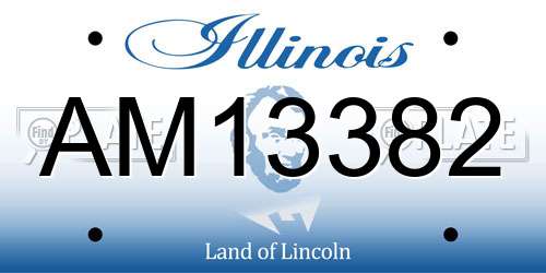 AM13382 Illinois License Plate