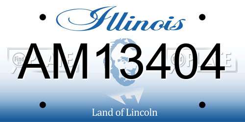 AM13404 Illinois License Plate
