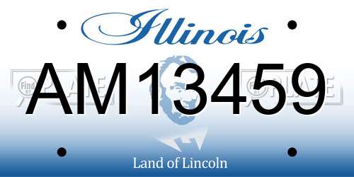 AM13459 Illinois License Plate