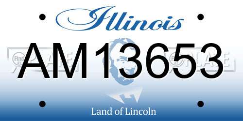 AM13653 Illinois License Plate