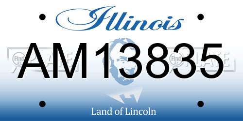 AM13835 Illinois License Plate
