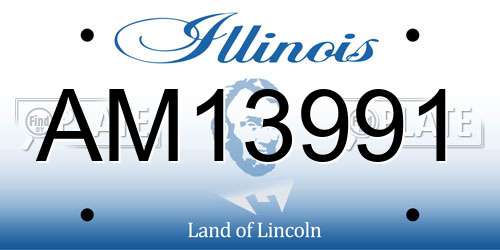 AM13991 Illinois License Plate