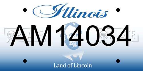 AM14034 Illinois License Plate