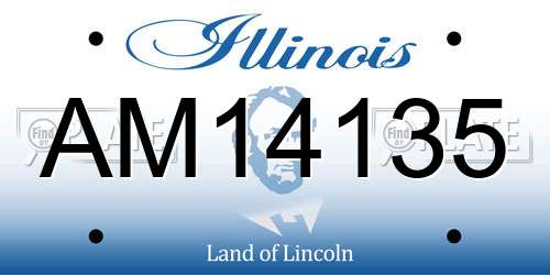 AM14135 Illinois License Plate