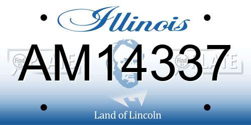 AM14337 Illinois License Plate