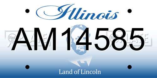 AM14585 Illinois License Plate