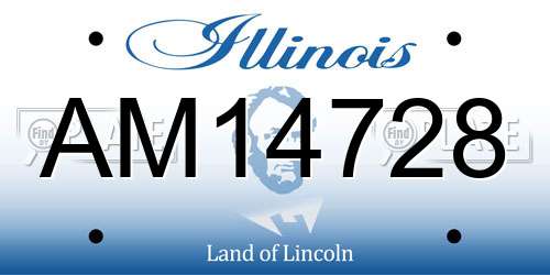 AM14728 Illinois License Plate