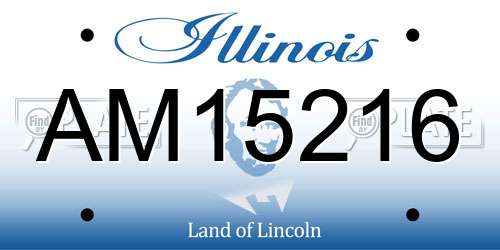 AM15216 Illinois License Plate