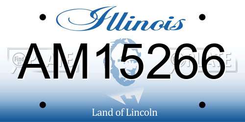 AM15266 Illinois License Plate