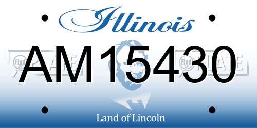 AM15430 Illinois License Plate