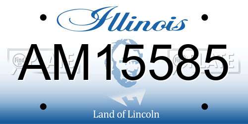 AM15585 Illinois License Plate