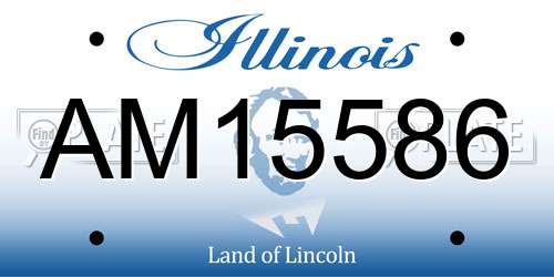 AM15586 Illinois License Plate