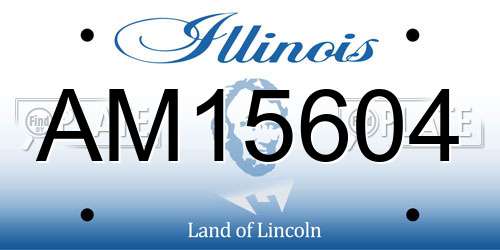 AM15604 Illinois License Plate