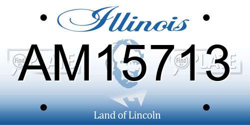 AM15713 Illinois License Plate