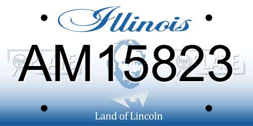 AM15823 Illinois License Plate